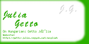 julia getto business card